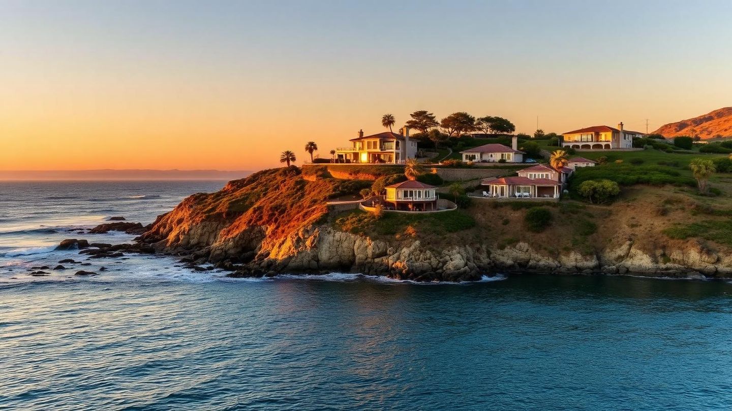 Coastal Southern California homes along the hillside